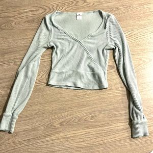 Light Green Long Sleeve Top